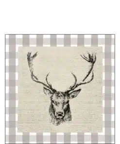 Ambiente servetten met Hert geblokt