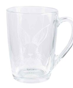 Theeglas konijn transparant,Theeglas transparant konijn, theedrinken, thee glas, natuur, cadeautje, pasen, haas, konijn, thee cadeau, cadeau, thee liefhebber