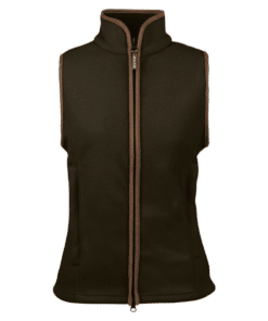 Dames Landman Fleece Gilet Donker Olijfgroen