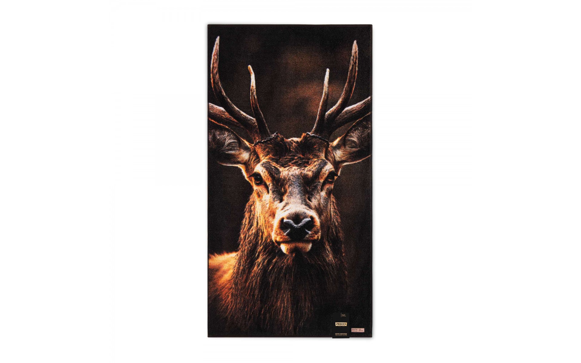 Luxe handdoek met wildprint biologisch katoen 600 gram hotelkwaliteit Veertjeskadoshop