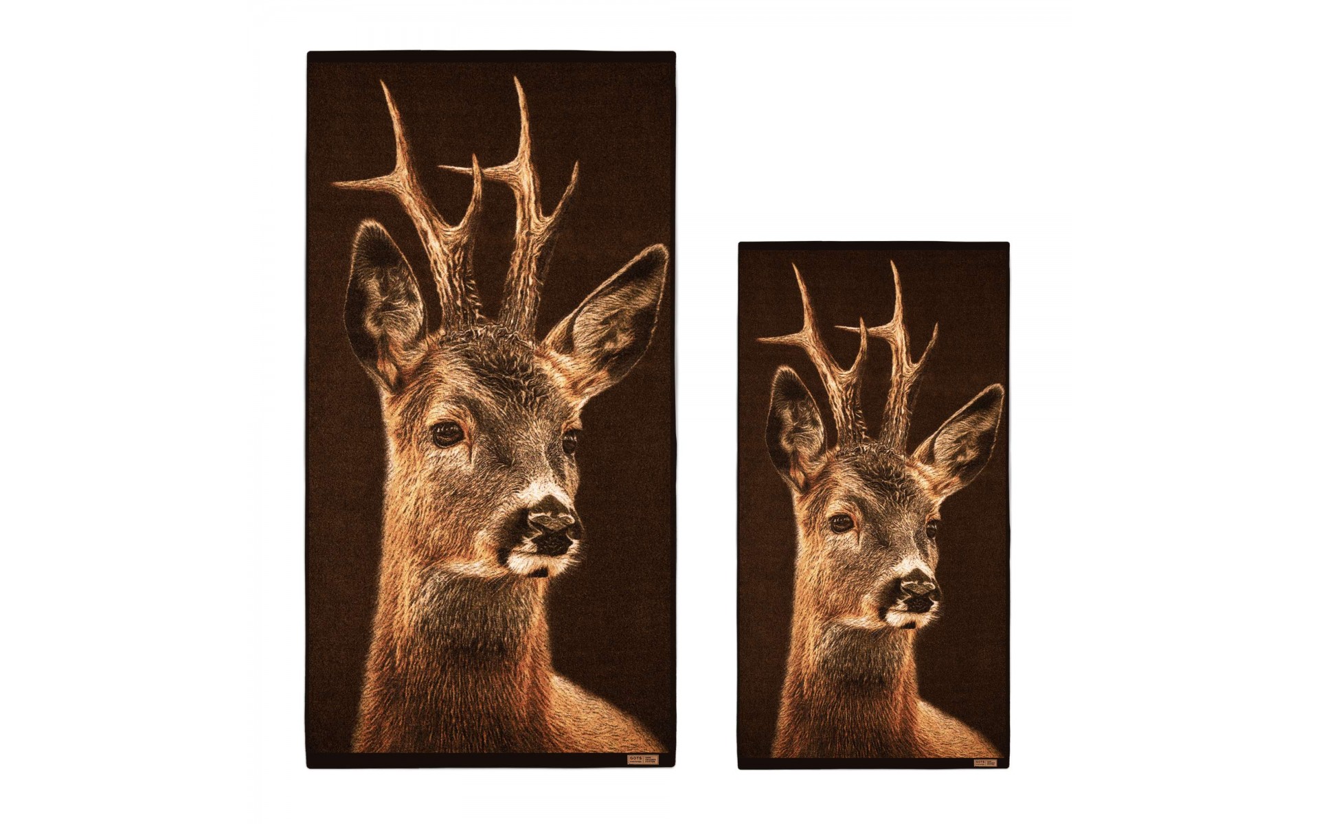 Luxe handdoeken wildprint ree badtextiel voor landelijke badkamer accessoires