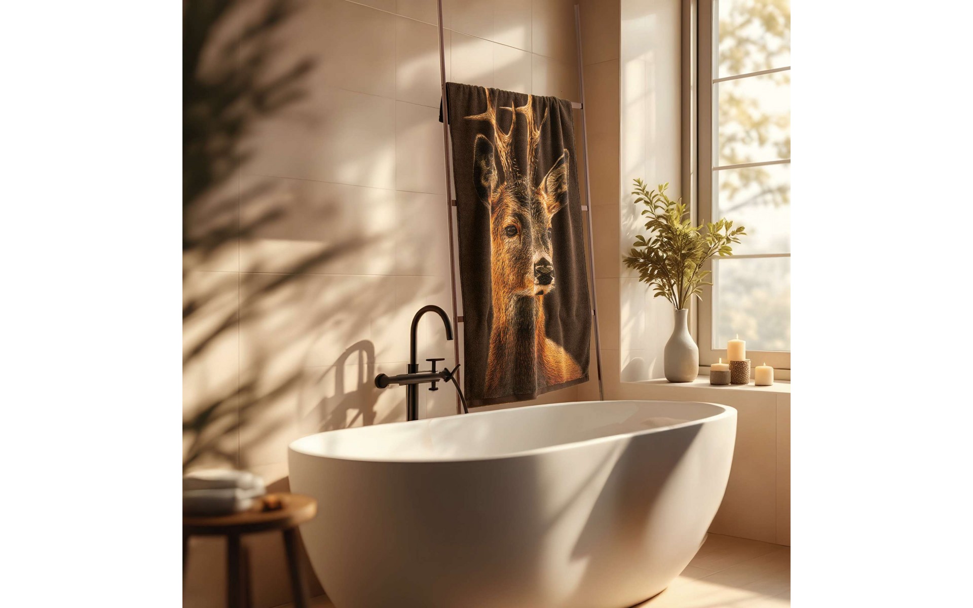 Luxe handdoek met Wildprint – 100% Biologisch Katoen (600 g/m²) - Afbeelding 7