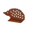 Esschert Design metalen roest egel tuinbeeld met bodemplaat