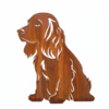 Cortenstaal cocker spaniel tuinsteker metalen hondensilhouet voor buiten
