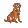 Cortenstaal golden retriever tuinsteker metalen hondensilhouet voor de tuin