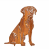 Cortenstaal labrador tuinsteker metalen hondensilhouet voor de tuin